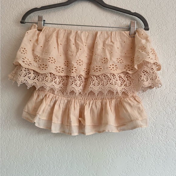 Peach Off-Shoulder Ruffle Top - Picture 6 of 6